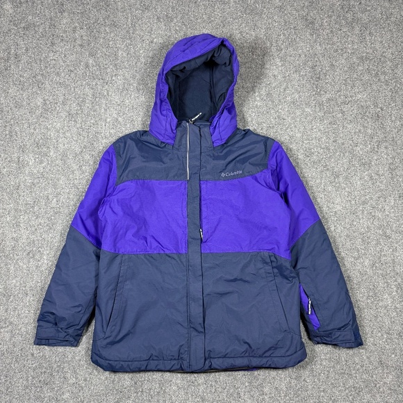 Columbia Omni Tech Insulated Ski Snow Jacket Blue/Purple Youth XL 0306 - Picture 1 of 11